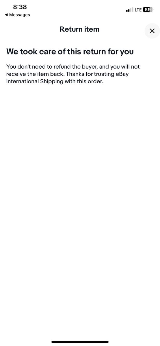 bwcollector29's tweet image. Anybody on eBay ever have this happen when someone tries to return an item? I guess I’m good and nothing to do with it, but never had this in 15 years of selling on eBay! 

@eBay #ebayreturn