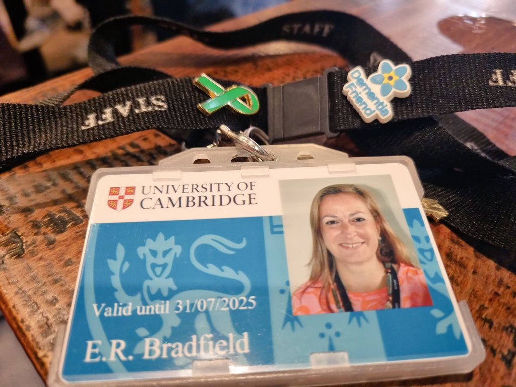 erbradfield's tweet photo. It's official and I have the badge to prove it!! @FitzMuseum_UK @Cambridge_Uni #PractitionerResearchAssociate #CollectionsAndWellbeing @DementiaFriends @mentalhealth https://t.co/FjjIOSkVIM