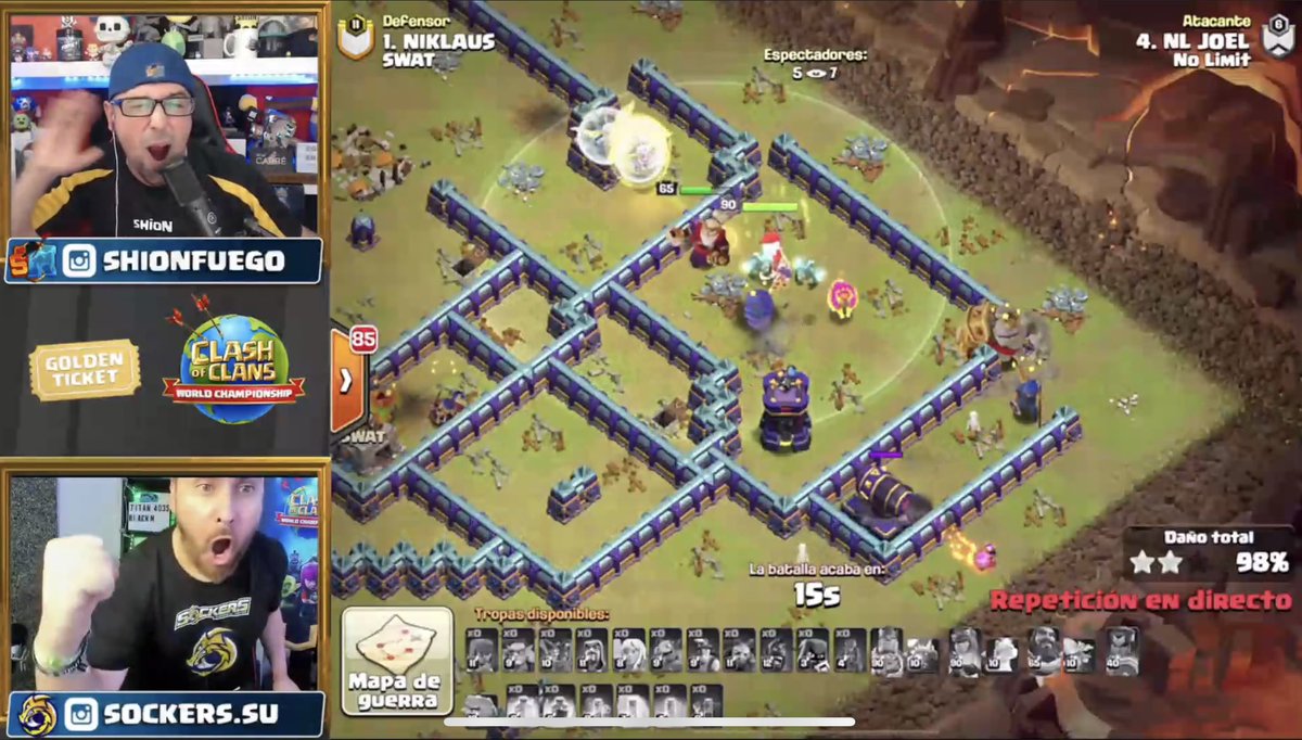 ¡Joel desde Argentina sorprende!🇦🇷 Mundial de Clash of Clans 2023 🏆Fase 3 Clasificatorios ⚔️Jugador: @JoelCoc99 🛡️Equipo: @NoLimit_coc 🎙️Casters @Sockers_ & @shioNwu Video aquí✅ fb.gg/v/nMTppJCQL4/?… #ClashWorlds Fuegooo🤟🏼🔥