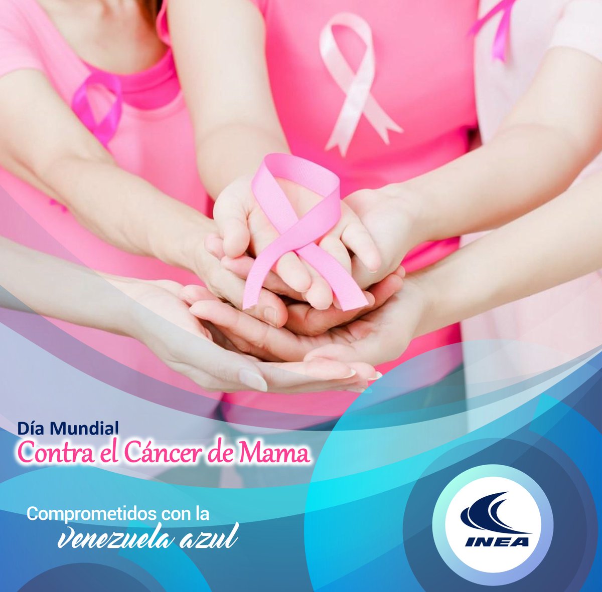 inea_venezuela's tweet photo. #19Oct ¡Día mundial contra el Cáncer de Mama!🎀

Desde la casa del sector acuático nos unimos a la campaña de sensibilización y concienciación sobre la importancia que tiene para la mujer el realizarse un examen de mamas regularmente para detectar cualquier signo o anomalía. https://t.co/J0bR1Z9DMl
