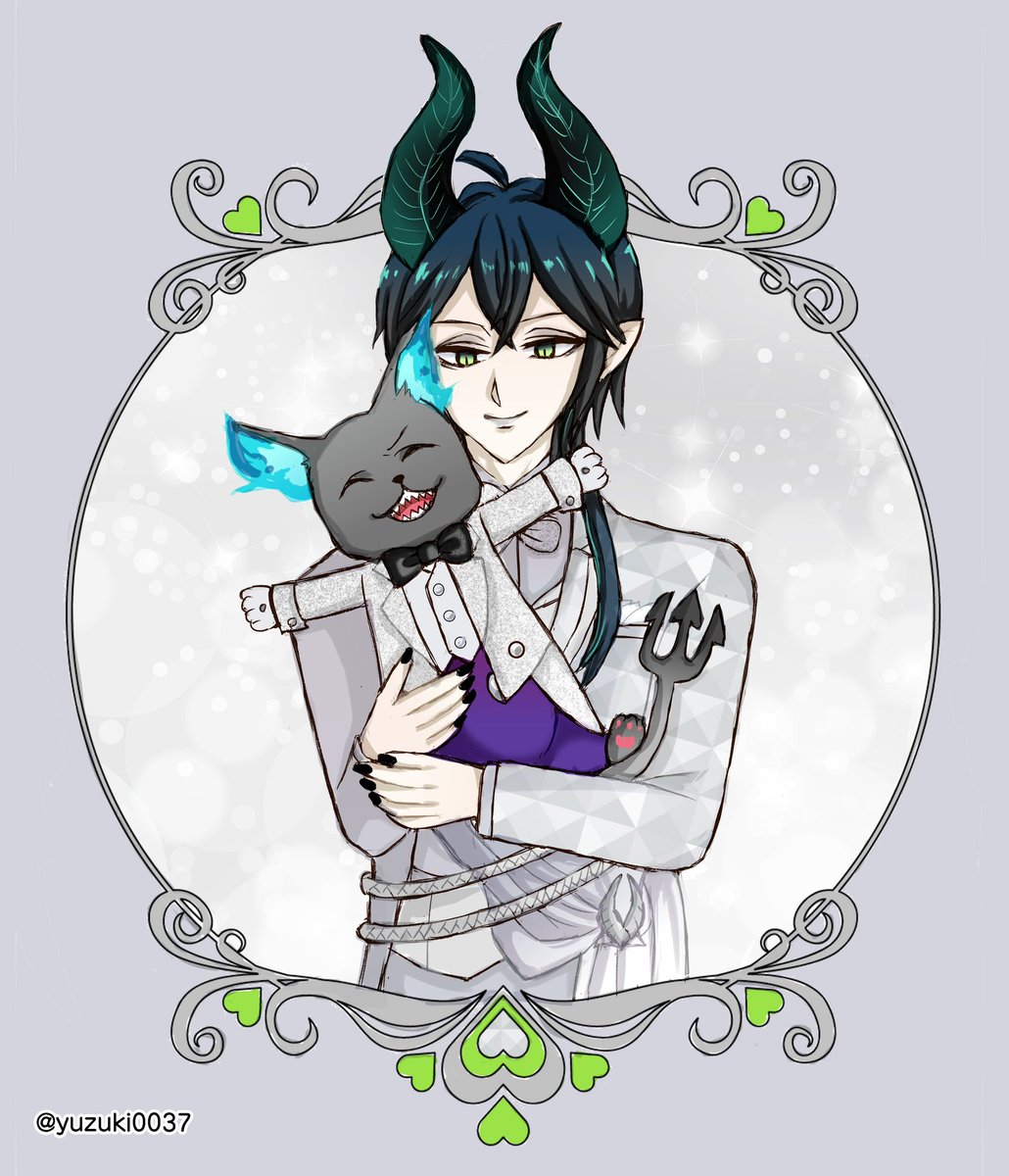 「D100周年おめでとう御座いますDUOコンビのとグリ^^  #twstファンアー」|柚月のイラスト