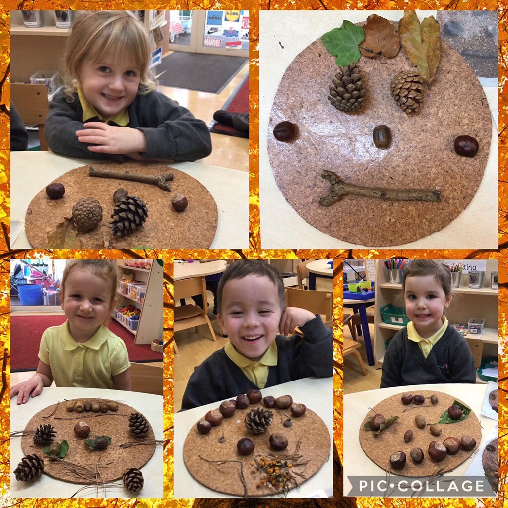 Nursery1TSP's tweet image. We have enjoyed making faces and animals using the Autumn treasures that we found. 🍁🍂🍁#TSPArt #TSPScience