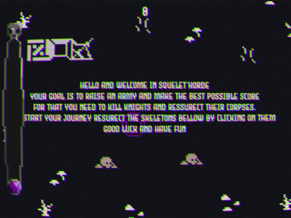 My first game with godot made for the #JumpShipJam 

It was really fun to do, feel free to try it and rate it if you liked it :

 tom-gatineau.itch.io/squelethorde #pixelart 

#godot #indiegame