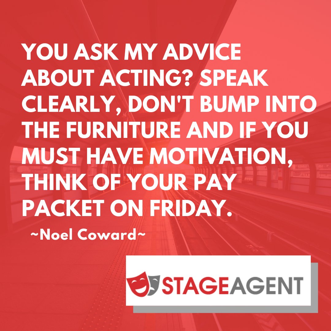 Well it is nearly Friday...!🎭

Discover more about the life, works, and witticism of Noël Coward with our guide to the playwright and composer.
stageagent.com/writers/1384/n…

#noelcoward #quoteoftheday #playwright #composer #theatre #acting