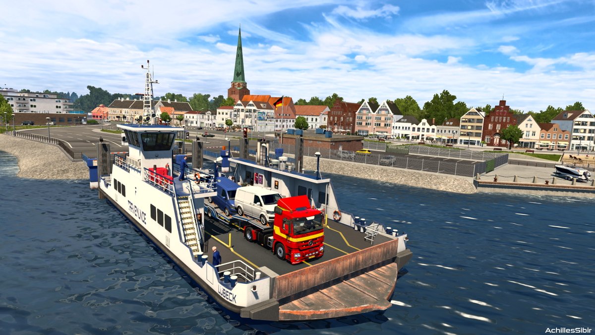 AchillesSibir's tweet photo. 1.48 Germany Rework #5
Travemünde port!
#ets2 #EuroTruckSimulator2 #BestCommunityEver #SCSsoftware #achillessibir #mercedestrucks  #Dotecmods #Dotec https://t.co/RJsGoFlukc