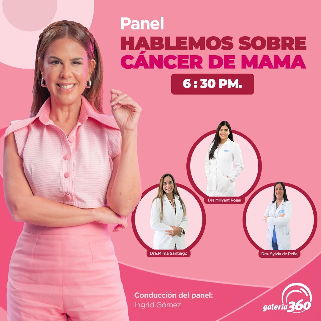 Es Hoy 19 de octubre Día Internacional Contra El Cancer de Mama y tenemos un panel GRATIS CON ESPECIALISTAS para empoderarte y cuidarte TE ESPERO en Galerias 360 a las 6:30pm CUENTO CONTIGO LA DETECCIÓN ES LA CLAVE🩷