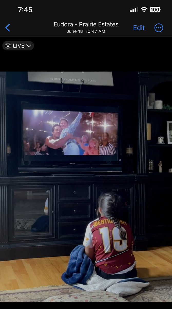 weathersbee13's tweet photo. @KyleBrandt @PSchrags @gmfb Back in  June, we had a weather delay for my daughter’s softball team! Since it was Father’s Day, I introduced her to the greatest Father’s Day move ever made. She loved it! #OverTheTop https://t.co/ZO85cDDXpv