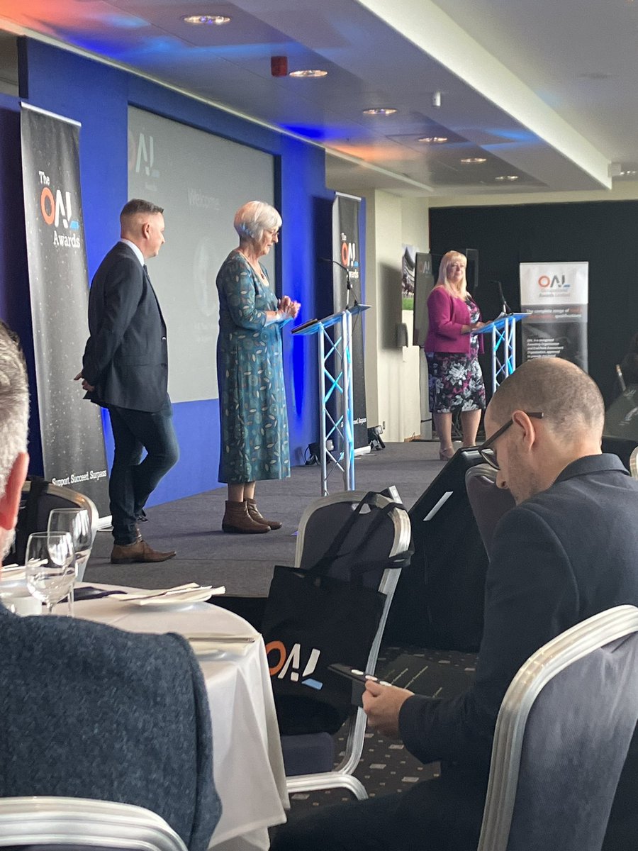Excited to be here at the very first <a href="/OccAwards/">Occupational Awards</a> #oalawards2023 with <a href="/AlexMilesWYLP/">AlexMilesFE</a> judge and award presenter! #celebration #awards