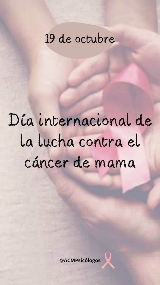 ACM_psicologos's tweet photo. Día internacional de la lucha contra el cáncer de mama
Juntas somos más fuertes💪🏻
#luchacontraelcáncerdemama
#cáncer
#apoyopsicologico https://t.co/6JDCaPfnpx