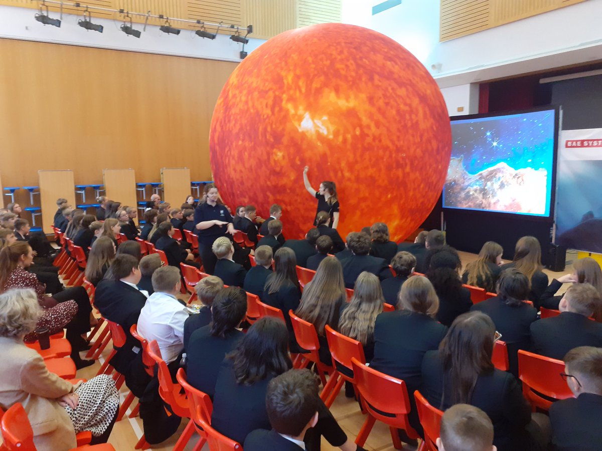 Great morning for Y7 and Y8 with BAE Systems, RAF and Royal Navy roadshow: From the bottom of the sea to outer space.