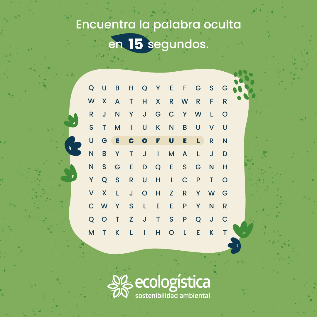¡Solo tienes 15 segundos para encontrarla!  ¿Nada? Aquí te la decimos: ECOFUEL, nuestro combustible ecológico que permite el aprovechamiento de los residuos especiales. 
Conoce cómo esta solución sostenible puede ayudarte a mejorar tu gestión ambiental. bit.ly/3KPAScZ