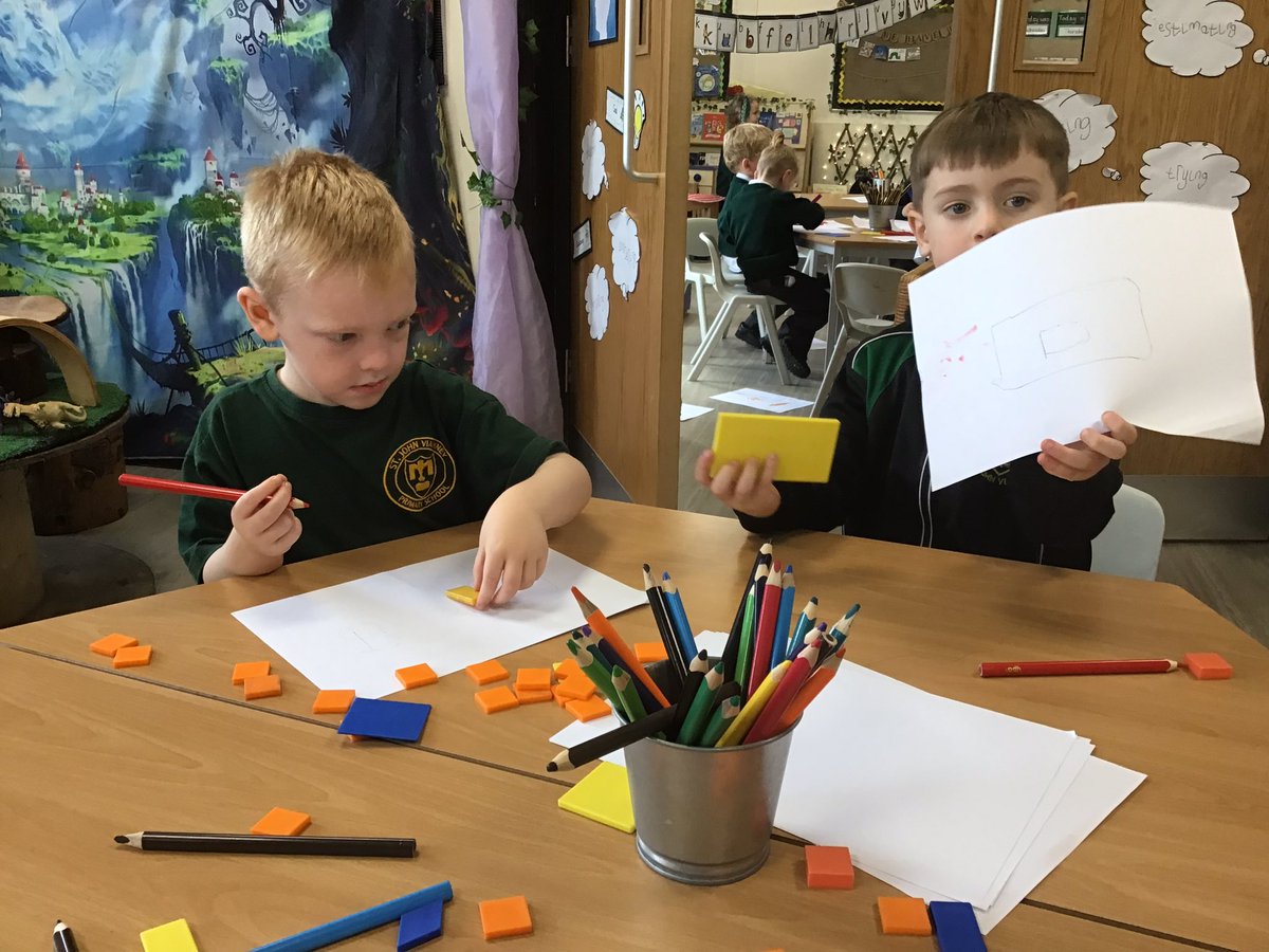 EYFSSJV's tweet photo. #SJVMaths We are learning about the difference between squares and rectangles today. ๐ช๐ฅ https://t.co/TBA0KD8Hpv