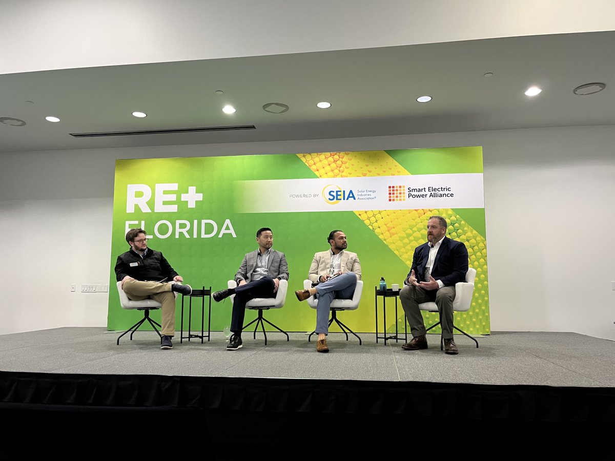 REPlusEvents's tweet photo. RE+ Florida is only going to get better in day two! Today we dive into the Caribbean w/ content looking at Puerto Rico's solar & storage markets and the opportunities available. We'll be hearing from the Solar + Storage Association of Puerto Rico, Sunnova, EDPR & other! #REPlusFL https://t.co/FfmtankIUq