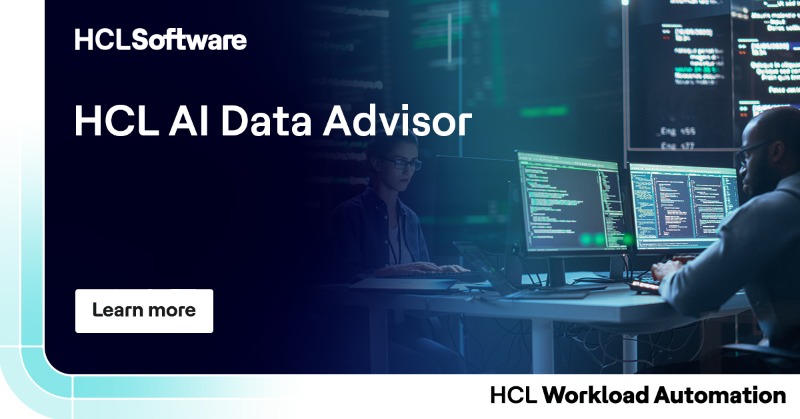 HCLSoftware's tweet image. Transform your data-driven processes with state-of-the-art AI and ML 🚀  
Get quick insights for sharp workload management across your organization, making every decision count. 
➡️ Learn more: hclsw.co/bfh30q
#HCLWorkloadAutomation #DataDriven