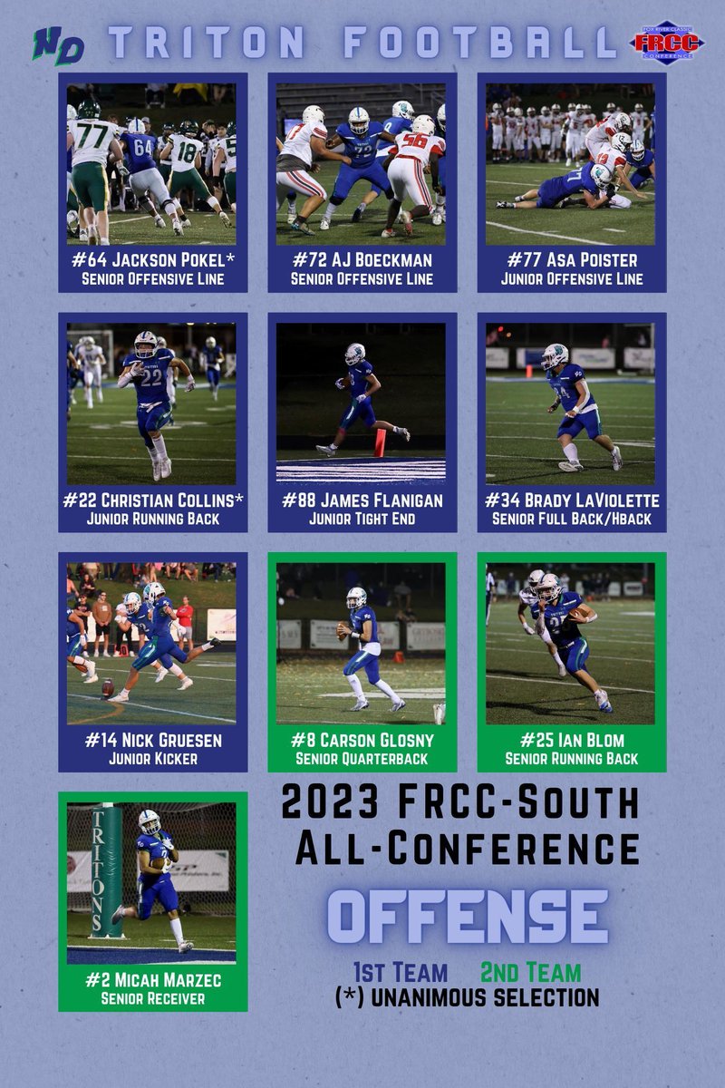 CONGRATS to all of our players who made the FRCC-South All Conference Teams! 🏆💙🔱