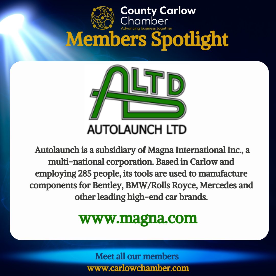 This weeks Member feature Autolaunch Ltd, a subsidiary of Magna International magna.com