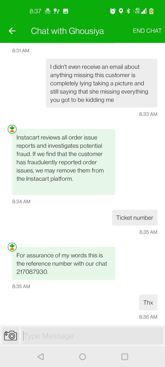 TeeGotHitz's tweet photo. @Instacart @AppleTV Why are you allowing your customers to lie about $200 worth of groceries and affecting your shoppers after they've already tried to call customers couldn't find their home address because they live in apartments and they don't give directions you keep allowing people to do this!! https://t.co/rv3OpTw6KR