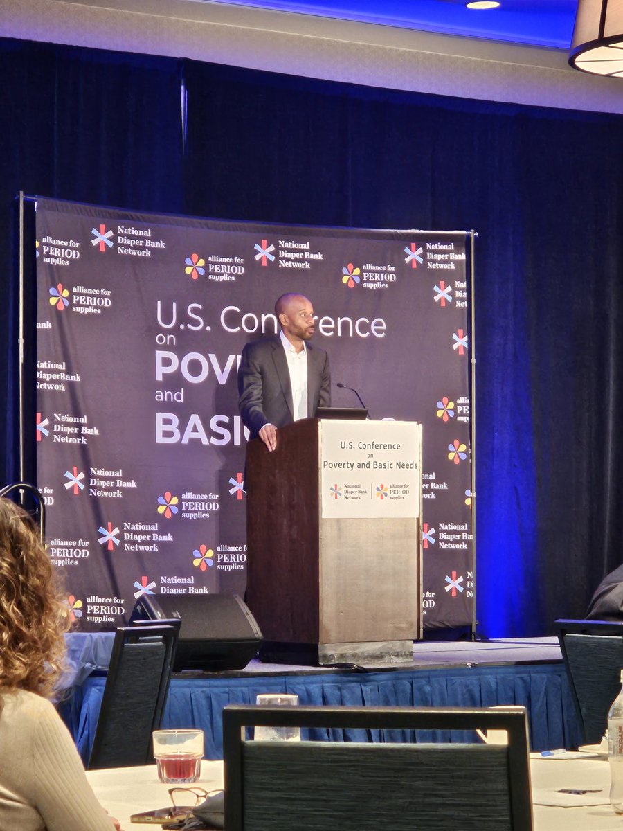 Keynote Speaker <a href="/bomani_jones/">bomani</a>
at the <a href="/diapernetwork/">National Diaper Bank Network</a> U.S. Conference on Poverty &amp; Basic Needs 

#EndDiaperNeed 
#EndPeriodPoverty