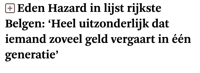 Ik sta ook in de lijst Rijkste Belgen, alleen dan mega laag