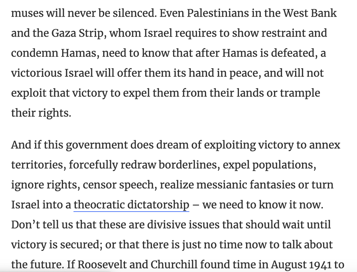 nazim2803's tweet photo. I love @harari_yuval because he has taught me so much about life.

But when he writes something as ridiculous as this, you have to differ.

To hope that Israel will NOT 'expel people' or 'trample rights', when its track record, even raison d'etre, is exactly that is odd. https://t.co/UQh83xJRtV