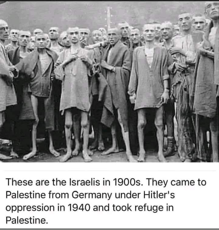 These are the Israelis in 1900s. They came to Palestine from Germany under Hitler's oppression in 1940 and took refuge in Palestine. Now, Israelis are trying to confiscate Palestine. Please share the post or repost the post. #FreePalestine