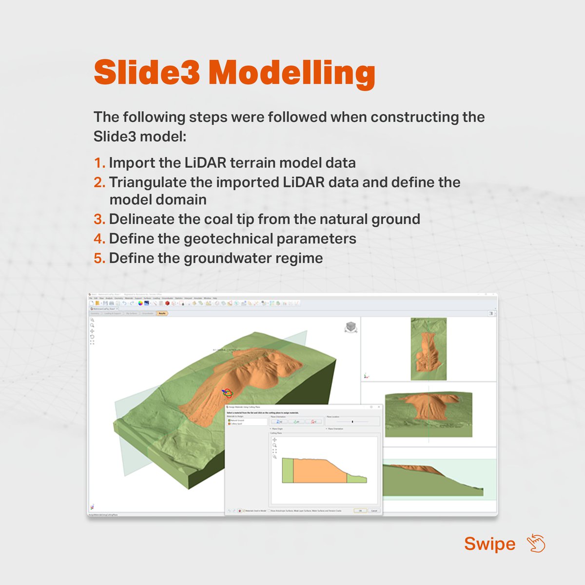 High-risk coal tips in Wales require efficient maintenance despite limited data. This technical article utilized simplified models to investigate the potential of using #Slide3 for 3D LEM #SlopeStability analyses in facilitating proactive decision-making. bit.ly/3FpDdaW