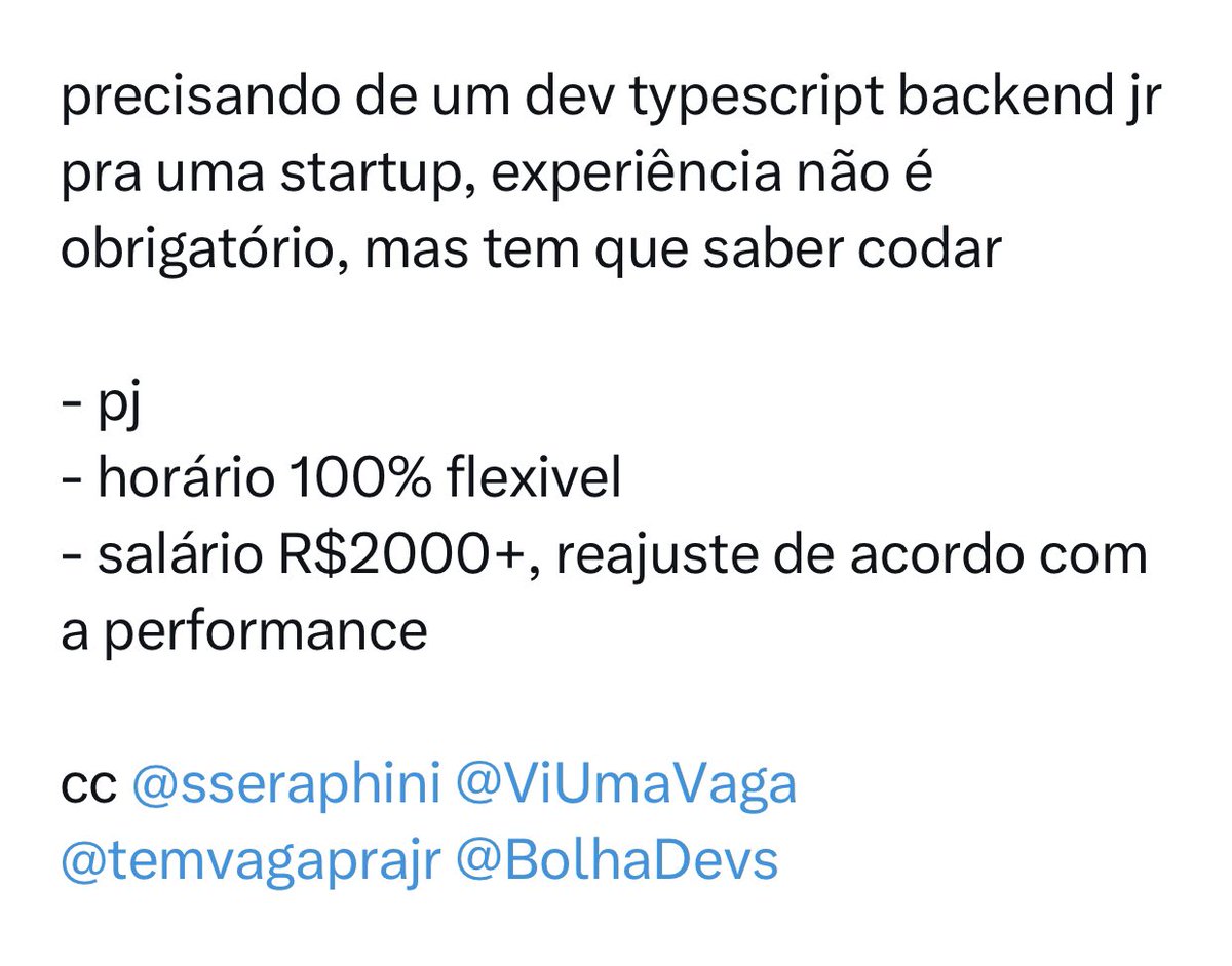 sindpdtisp's tweet image. ❌ NÃO PODE! Esse caso que tá rodando a #bolhadev é um exemplo de denúncia que recebemos diariamente. É precarização total!

“Pra quem tá começando tá bom”, “A pessoa aceita se quiser”, “Ah, é assim mesmo”… alguns dirão…

A vaga é um caso clássico de fraude trabalhista. 

A…