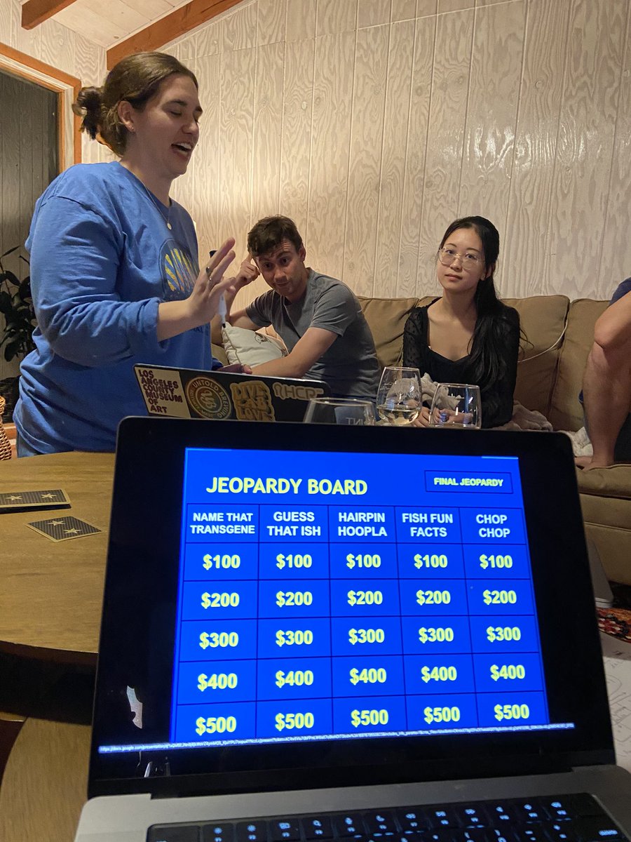 tonytsai00's tweet image. D2 of lab retreat: chalk talk (with real mustache), describe your dream experiment session, kayaking, hotpot dinner, zebrafish themed jeopardy game hosted by @ZebrafishRock wizard @madeline__ryan, fire pit chat on lab culture. What an action packed fun day! I love my lab!