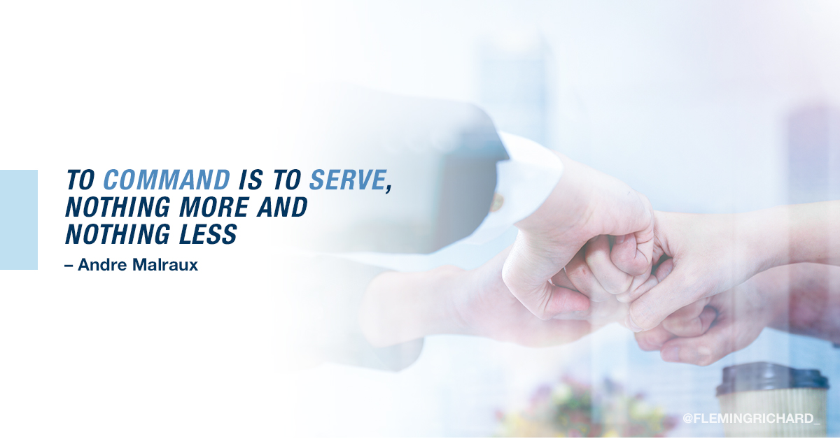 FlemingRichard_'s tweet photo. The essence of #leadership lies in giving service and getting our hands dirty. We teach others by doing. #QOTD https://t.co/zLEY9k5PwB