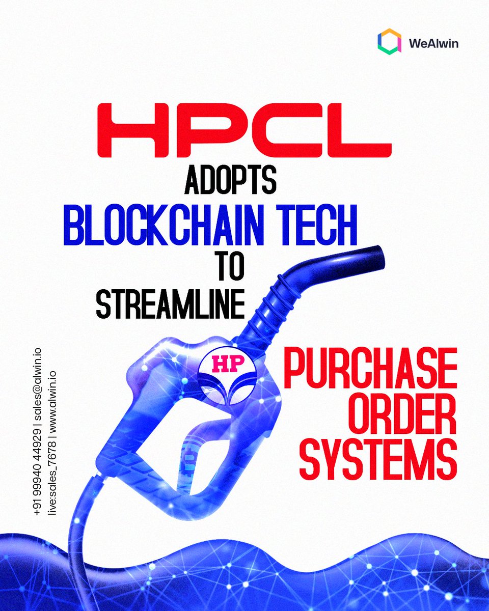 AlwinTechnology's tweet photo. 🌟 Exciting NEWS Alert! 🚨
HPCL, the trailblazing #giant in the petroleum industry, has finally hopped on the blockchain train! 🚂💨
Visit us: https://t.co/sC1SjJimDU
Follow @AlwinTechnology...for more updates.. 🤙
#wealwin #hpcl #blockchain #ordersystem #blockchainnews https://t.co/nGSwKV9q8y