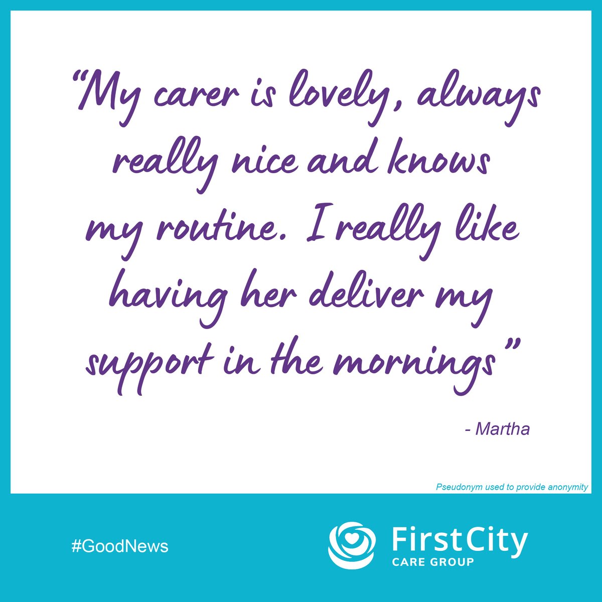 'My carer is lovely, always really nice and knows my routine. I really like having her deliver my support in the mornings'

#GoodNews #GoodNewsStory #MotivationMonday