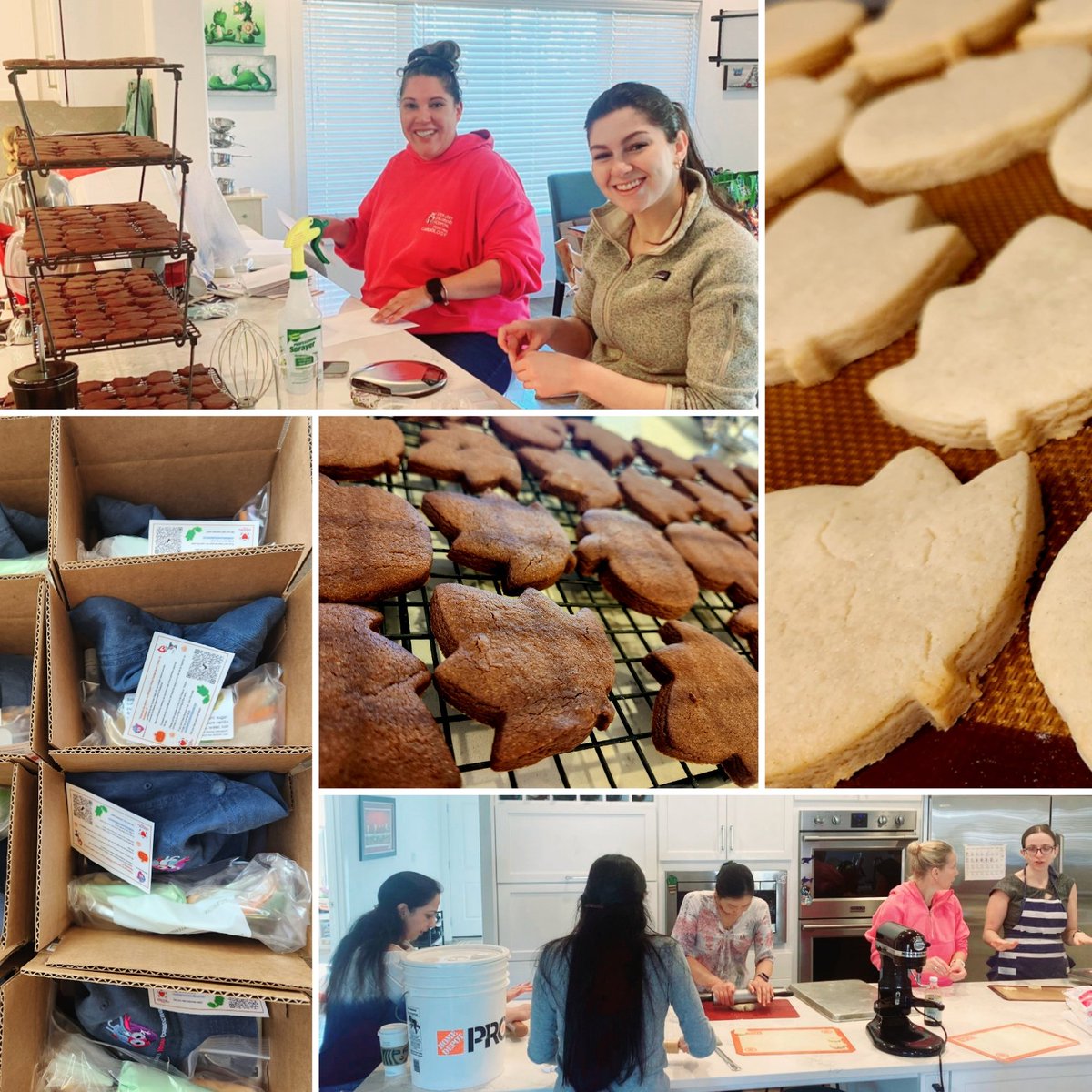VirtualHeartCnx's tweet image. Thanks to our volunteers who worked hard to bake cookies, prepare icing and pack boxes for camp. Participants should be receiving their package soon! #virtualcamp #chdawareness  #heartcamp #chdwarrior #Fontancamp