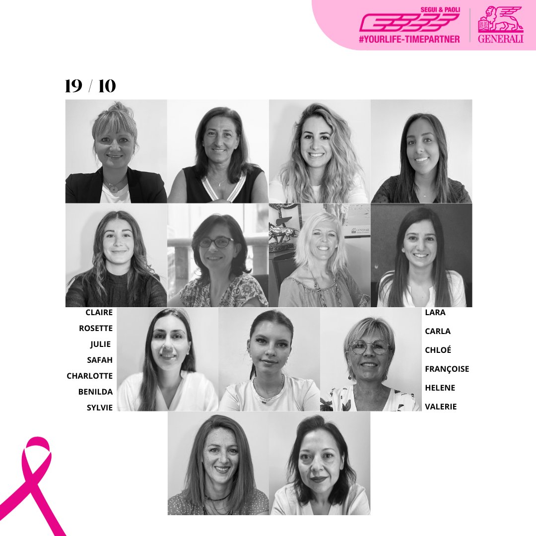 🌸 En cette Journée de la lutte contre le cancer du sein, nous célébrons les femmes de nos agences. 💕 Chez Segui&amp;Paoli, nous sommes solidaires des femmes touchées par cette maladie et nous rappelons l'importance de la prévention💪#JourneeDeLaFemme#LutteContreLeCancerDuSein🎗️