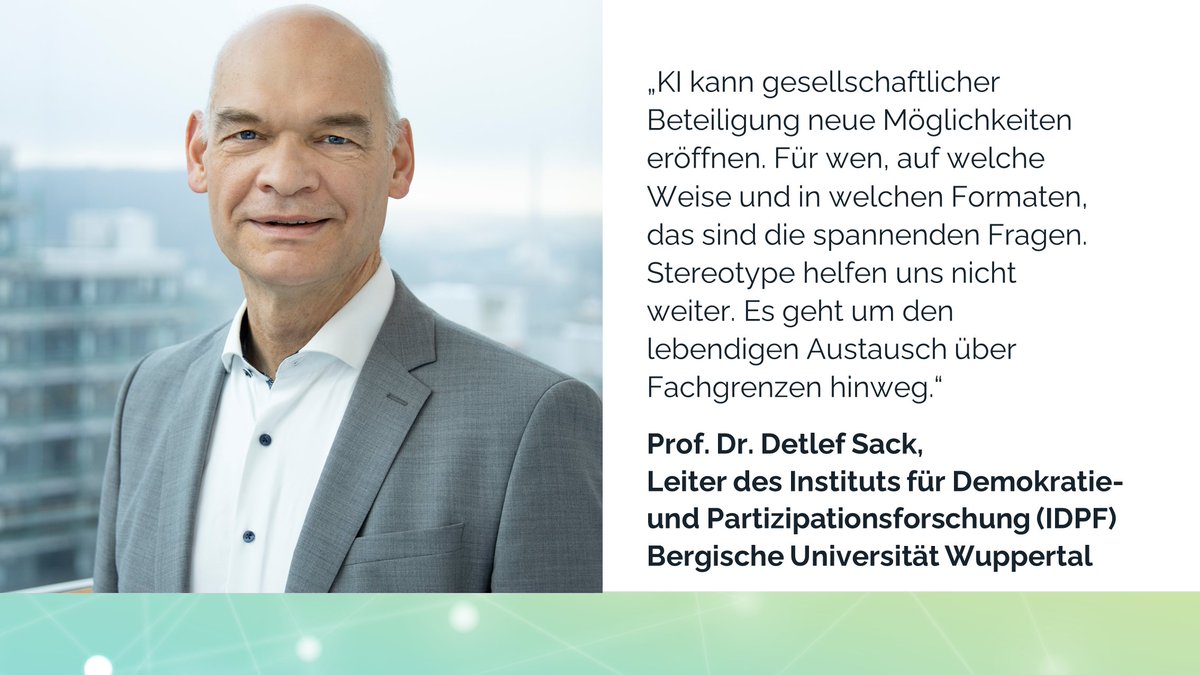 „KI und #Demokratie – Wie kann KI unsere demokratischen Prozesse stärken?“
Unser #CivicCoding-Schlaglicht geht am 25.10.23 in die zweite Runde. Sei dabei und diskutiere #live mit unserem Experten <a href="/SackDetlef/">Detlef.Sack</a> von der <a href="/Uni_Wuppertal/">Bergische Universität Wuppertal</a> 👇
civic-coding.de/angebote/veran…