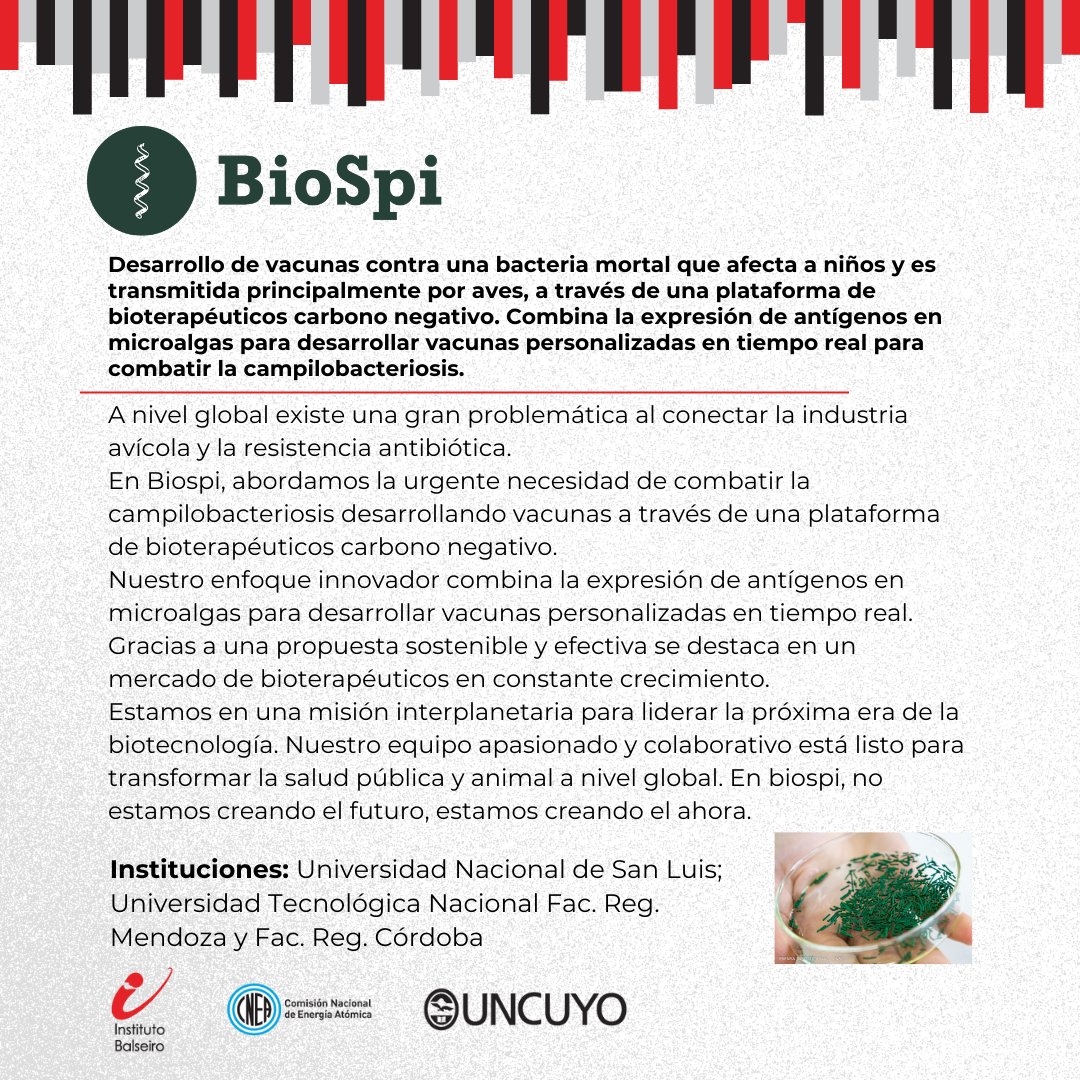 Biospi es FINALISTA del Concurso IB50K 2023

Agendá:
📌30 y 31 de octubre, 1 de noviembre 17 h. “Jornada de #mentoreo, #financiamiento y #networking”.

📌24 de noviembre “Ceremonia de premiación del IB50K”. Transmisión en VIVO! Por YouTube ·