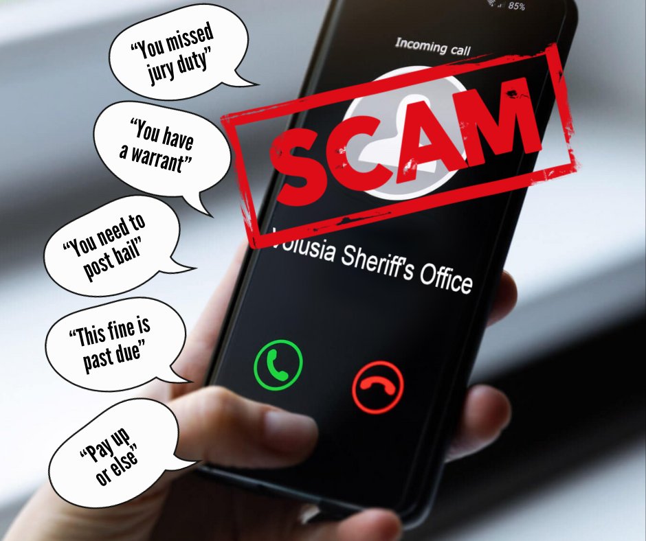 Remember, phone scammers love to spoof our numbers and pose as law enforcement. These calls are on the increase again. The caller will try to intimidate you into paying $$ for missed jury duty, a warrant, fine, or some other fake emergency. Hang up! Spread the word! Thanks all!