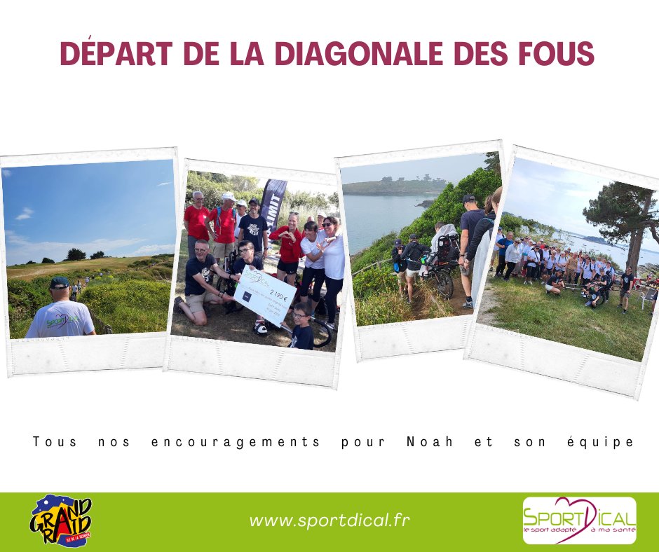 Jour J pour Noah et son équipe ! Ils s’élancent sur le trail de la Diagonale des fous à La Réunion !🇷🇪
Toutes nos pensées et encouragements pour ce défi sportif💪
#activitéphysiqueadaptée #sallesportsanté  #saintmalo #stapsAPA #EAPAS #partenariat #joëlette #ultratrail
