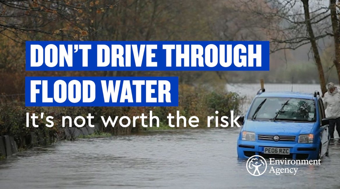 2.25pm, Thursday

London and the South East could see intense rainfall on Thursday/Friday that ups the risk of surface water flooding - rainwater not draining away.

Floodwater on roads and pavements hides obstacles: just 30cm/12in can move a car.
Advice: check-for-flooding.service.gov.uk