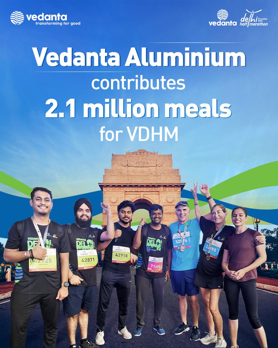 VedantaAluminum's tweet photo. #Vedanta #Aluminium stepped up in the #StepSetGo app #RunForZeroHunger Grand #Challenge and emerged #victorious. We #contributed 2.1 million #meals through the unwavering #dedication of our #employees, #families, business #partners, #stakeholders and the #community. 
#VDHM https://t.co/jIUwrHC649