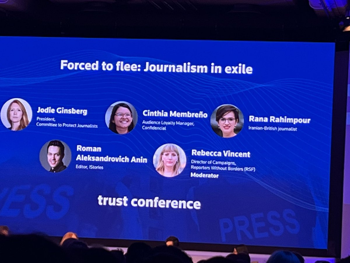 Humbling, honest testimony @trustconf from former BBC Persian journo @ranarahimpour about how she and her family were repeatedly threatened (death threats, rape threats, social media accounts hacked, online abuse etc) by the Iranian government including here in London. #TC2023