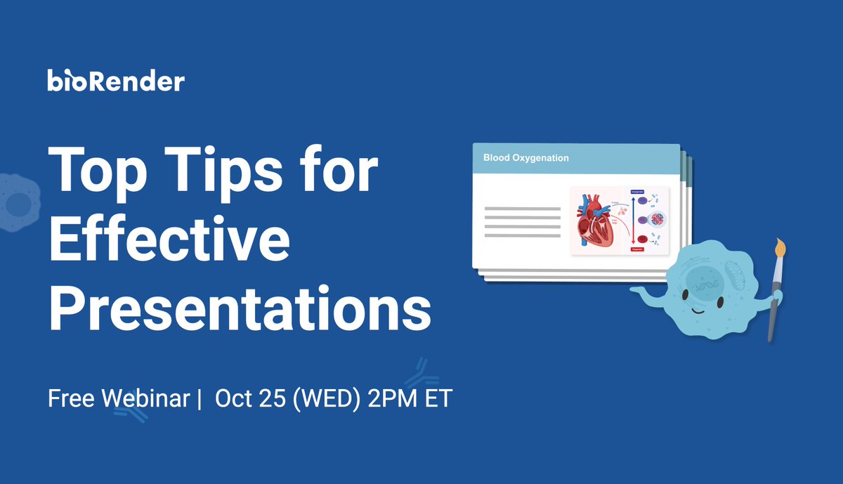 Ready to level-up your presentations?💻 Join us on Wed, Oct 25 at 2PM ET as we share top tips for creating effective slide decks and delivering engaging presentations. Register now: event.biorender.com/biorender-top-…