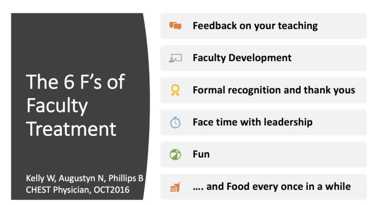 Are you and your colleagues getting the 6 F's?
#MedEd #facdev #wellness @accpchest @USUhealthsci