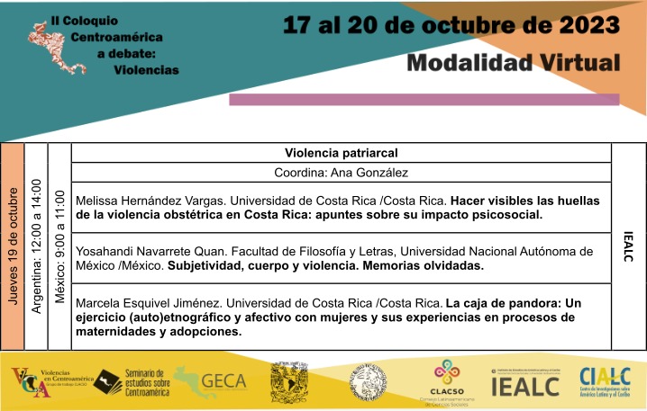 II Coloquio Centroamérica a Debate. Tercer día. Hoy Violencia Patriarcal. Transmisión en VIVO desde el Facebook de facebook.com/profile.php?id…
<a href="/_CLACSO/">CLACSO</a> <a href="/gecaiealc/">GECA</a>