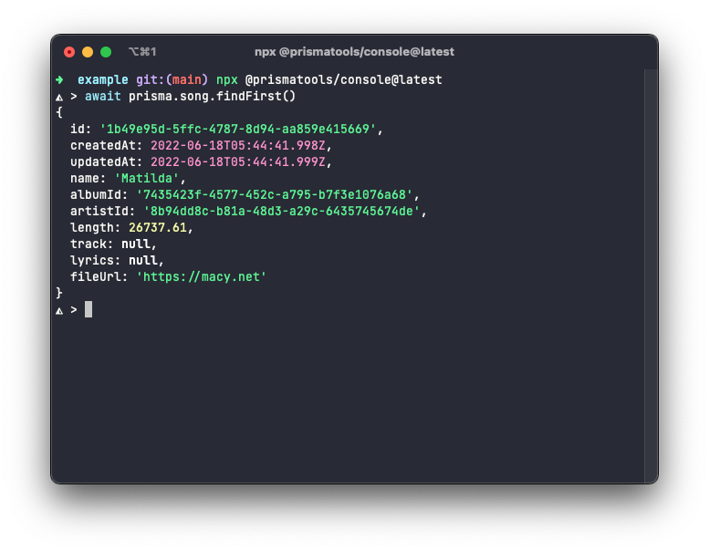 prisma's tweet photo. 🌟 Today’s appreciation tweet goes to prisma-console by @kinjal2209

prisma-console provides a REPL-style allowing you to run Prisma Client queries on your console with full auto-completion support.

Try it out and give it a ⭐ on GitHub!

https://t.co/a7YJIJxLpy https://t.co/hvqMOw0wOZ