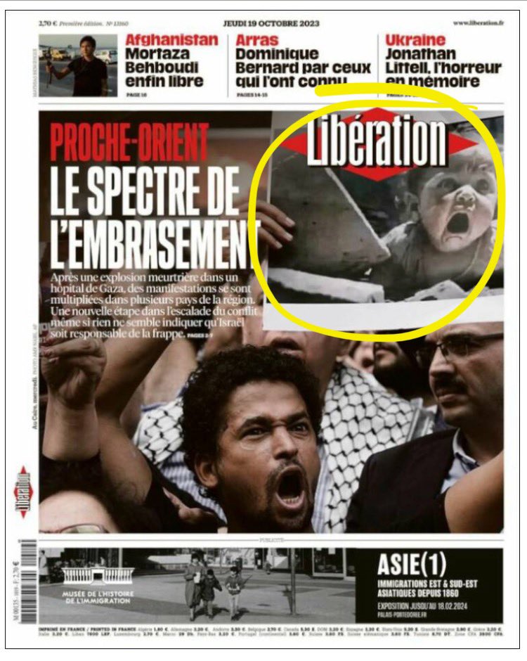 InfoEquitable's tweet image. I-N-C-R-O-Y-A-B-L-E!
Cette photo de bébé palestinien brandie par un manifestant en #Une de @libe n’a rien à voir avec Gaza et remonte au moins à février. Un #fake!
@dovalfon êtes-vs conscient de l’impact d’une telle image choc avec le mot “embrasement” dans le contexte actuel?
