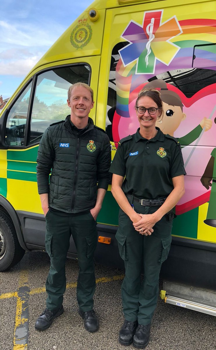 Research Paramedics, Michelle &amp; Adam, are out and about in the <a href="/NWAmbulance/">North West Ambulance Service</a> event vehicle

They're raising awareness about research taking place across the trust and how #TeamNWAS colleagues can get involved too

Today they're at Royal Preston <a href="/LancsHospitals/">Chorley & Royal Preston</a> and <a href="/BlackpoolHosp/">NHS Blackpool Teaching Hospitals 💙🌈</a>