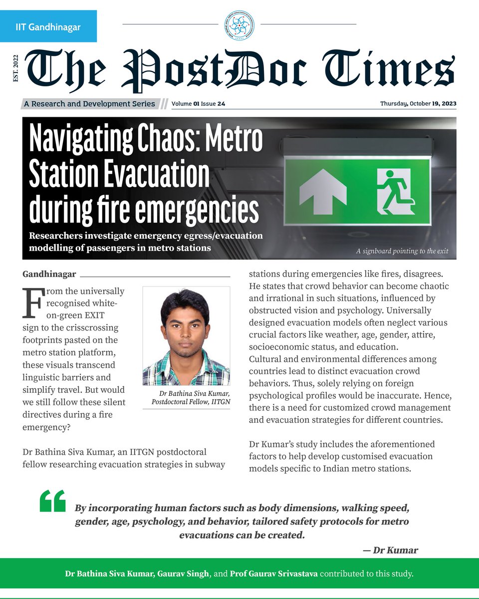 How strongly would #gender, #age, #occupation, #EducationalQualification, #vision, #CulturalBarriers, and #psychological and #behavioural patterns affect emergency #evacuations in metro stations?