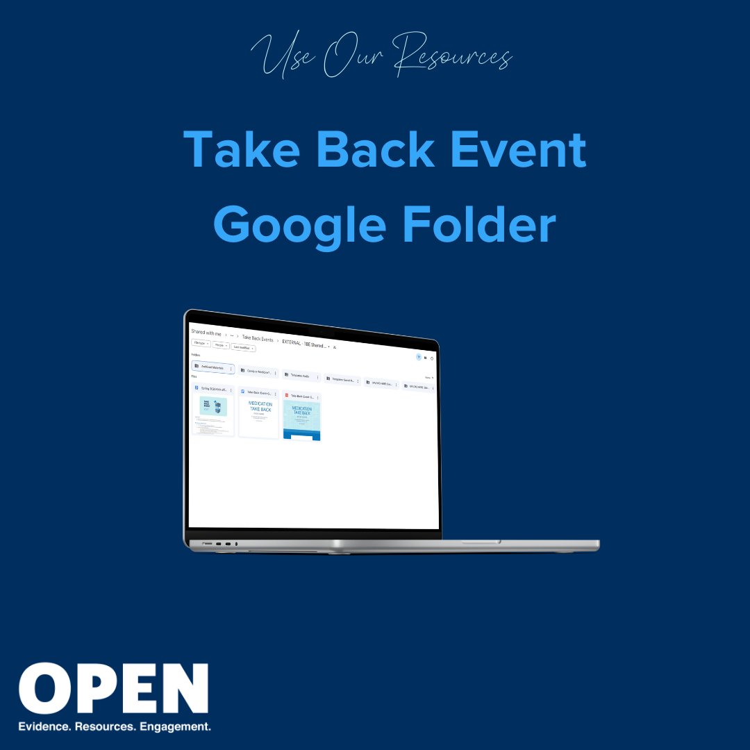 Looking to host a Take Back Event but not sure where to start? Utilize OPEN's public Take Back Event Resource folder and find everything you need to prepare for this Fall's Take Back Event. You can use this resource here: michigan-open.org/resource/take-… #open #TakeBackEvent #resource