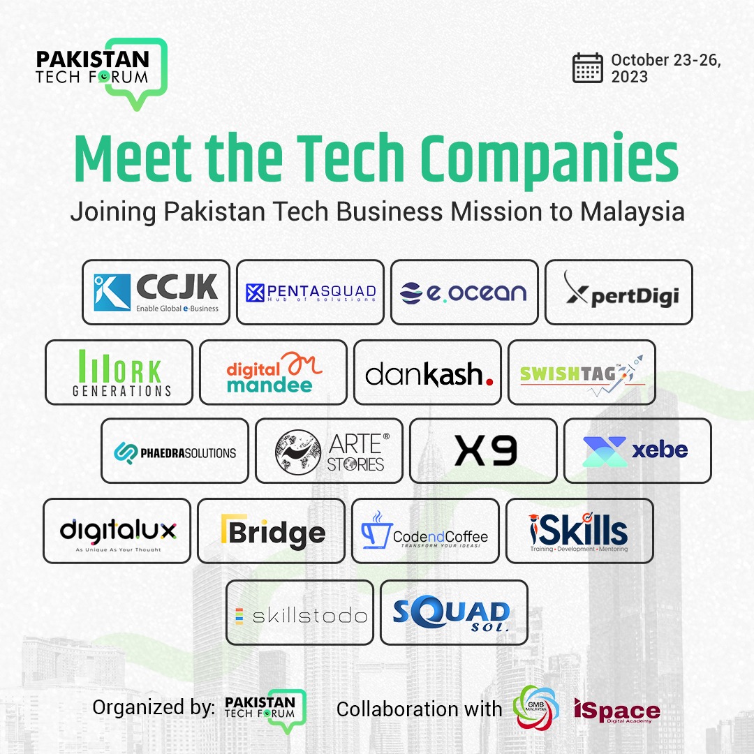 paktechforum_'s tweet image. Our esteemed tech delegation to Malaysia 2023 promises a wave of innovation, as these leading companies unite to redefine possibilities and revolutionize tomorrow. Get ready for a journey into innovation like never before! 🌍🚀 

#TechInnovation #PakistanTechForum #PTF