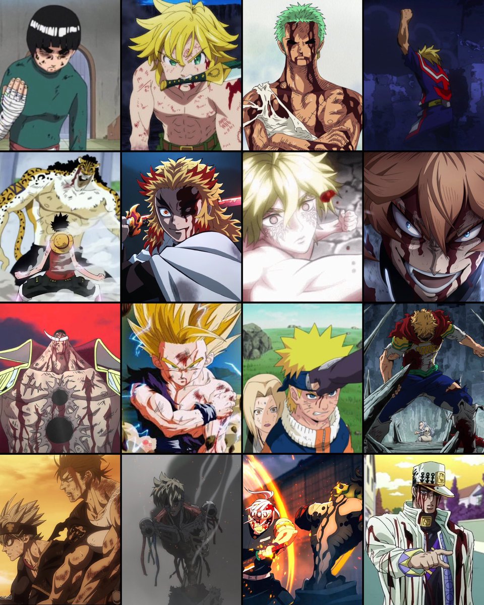 Zuffyspits's tweet image. Who has the best “I’m still standing” moment in anime/manga?